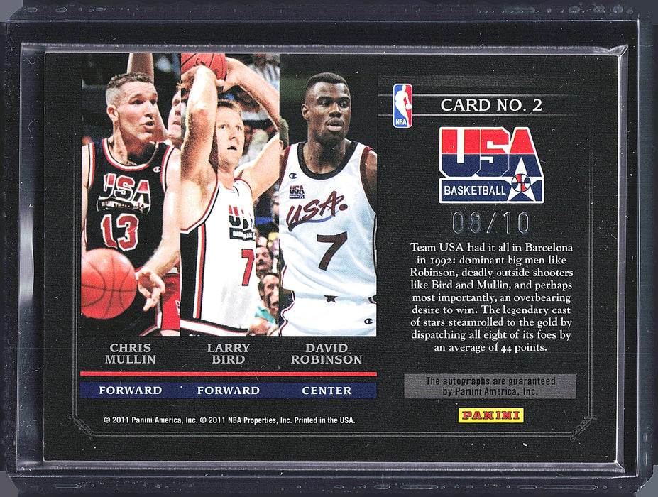 2010-11 Panini Elite Black Box #2 Mullin / Bird / Robinson Dream Team /10