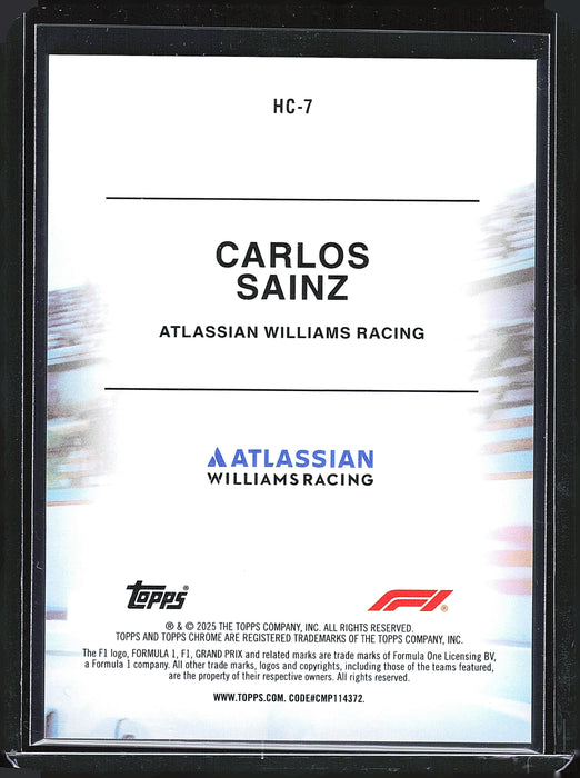 2025 Topps Chrome Formula 1 #HC-7 Carlos Sainz Helmet Collection