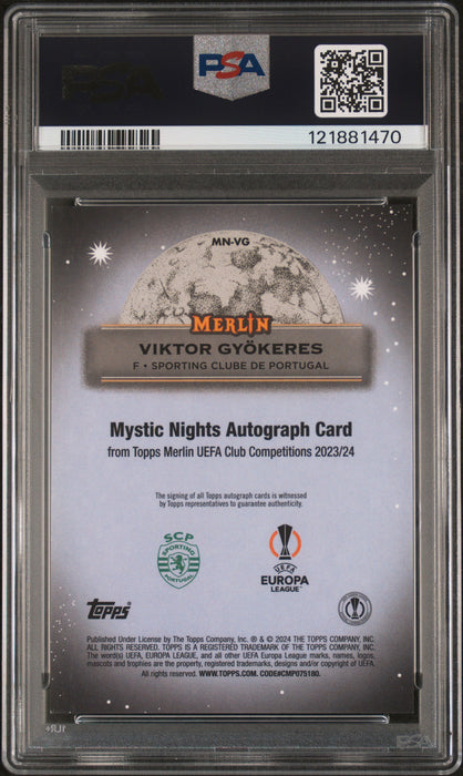2023-24 Topps Merlin UCC Auto #MNVG Viktor Gyokeres PSA 9