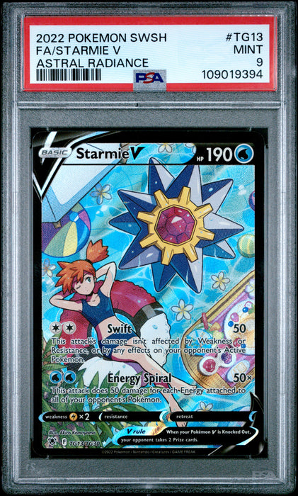 2022 Pokemon Sword & Shield Astral Radiance #TG13 Fa/Starmie V PSA 9