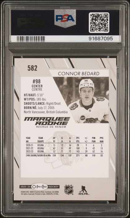 2023 Upper Deck O-Pee-Chee #582 Connor Bedard PSA 10