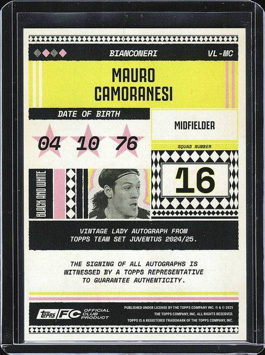 2024-25 Topps Juventus Team Set #VL-MC Mauro Camoranesi Autograph /5