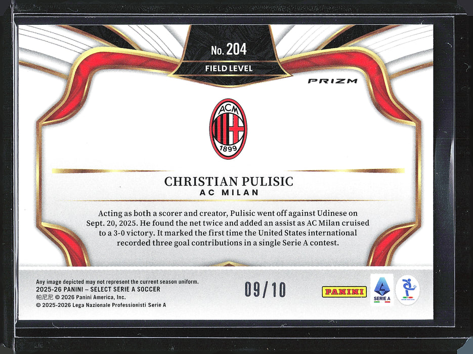2025-26 Panini Select Serie A #204 Christian Pulisic Gold Wave /10