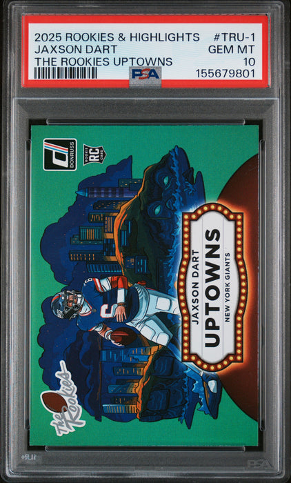 2025 Donruss Rookies & Highlights The Rookies Uptowns #1 Jaxson Dart PSA 10