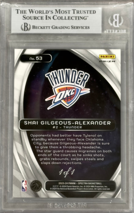 2023-24 Panini Spectra Titan Gold Vinyl #53 Shai Gilgeous-Alexander