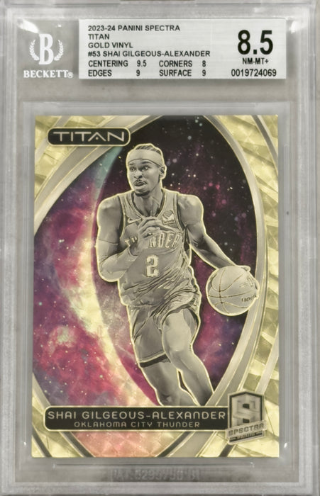 2023-24 Panini Spectra Titan Gold Vinyl #53 Shai Gilgeous-Alexander