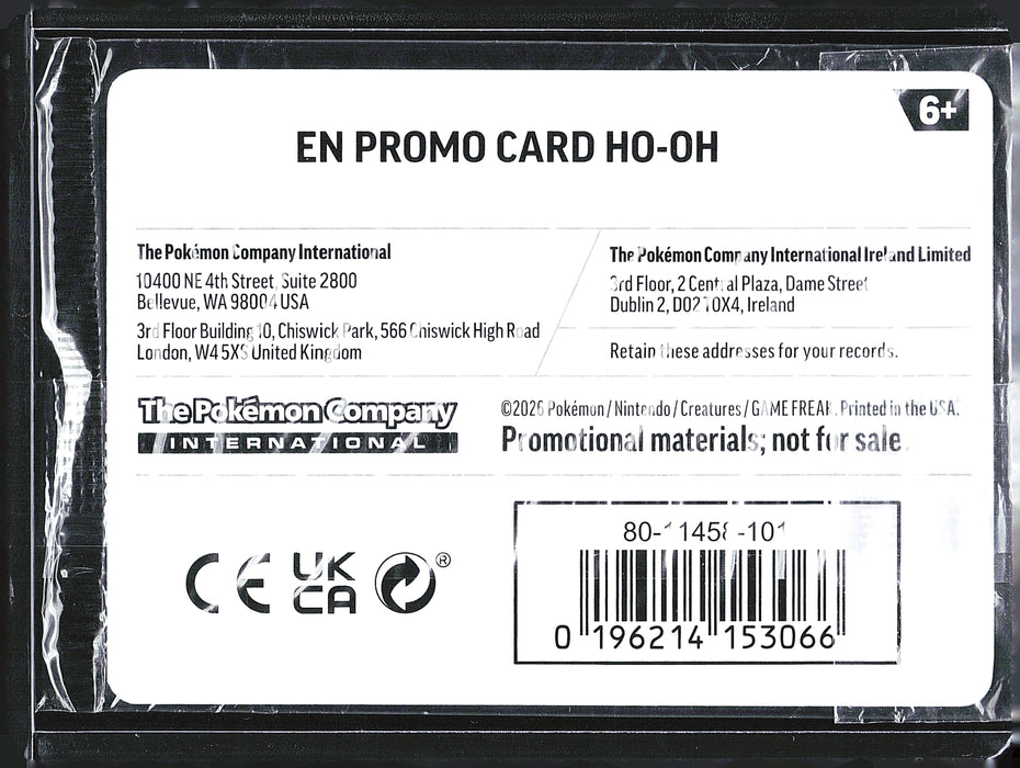 Pokemon TCG Ho-Oh EB Games Exclusive Stamped Promo 010/086 SEALED!