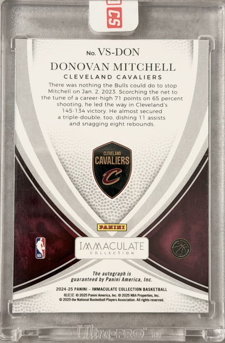 2024-25 Panini Immaculate Collection VS-DON Donovan Mitchell Victory Signatures /25