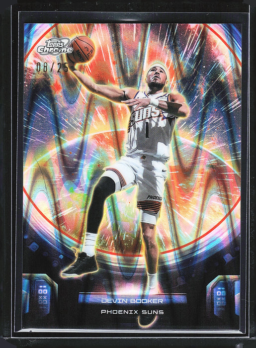 25-26 Topps Chrome Cosmic REE-19 Devin Booker Re-Entry Orange Galactic Refractor /25