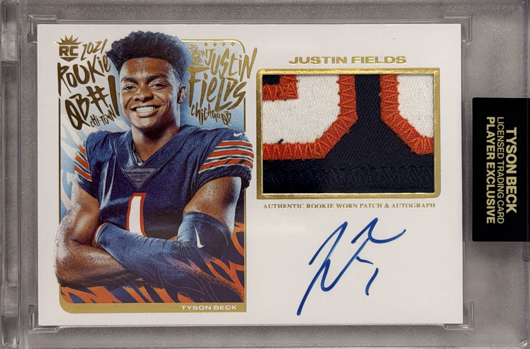 2021 Justin Fields X Tyson Beck Worn Rookie Patch Auto /30
