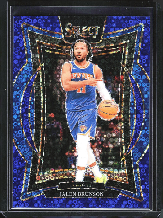 2024-25 Panini Select 42 Jalen Brunson Blue Disco Prizm /25