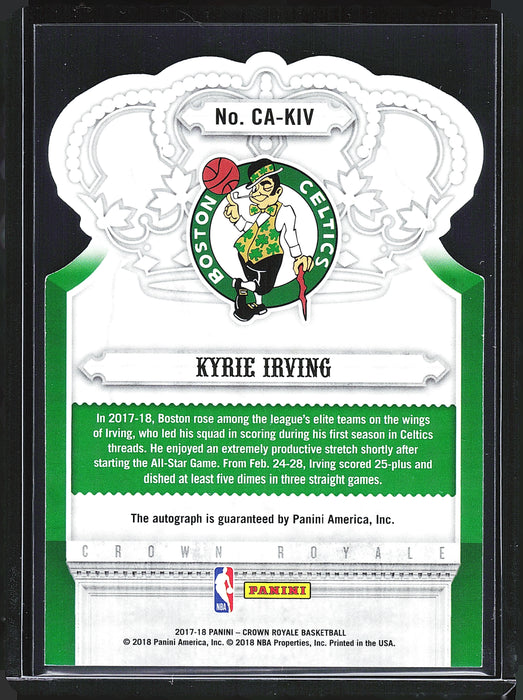 2017-18 Panini Crown Royale CA-KIV Kyrie Irving Crown Autographs Blue /25