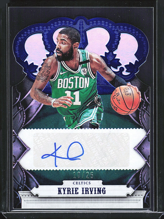 2017-18 Panini Crown Royale CA-KIV Kyrie Irving Crown Autographs Blue /25