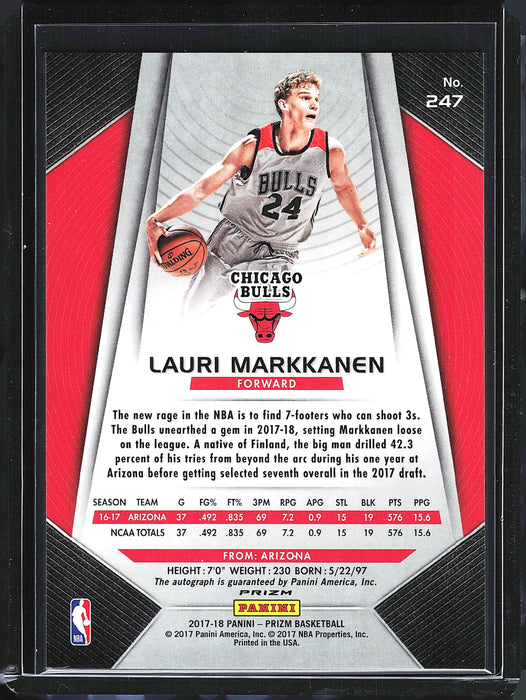 2017-18 Panini Prizm 247 Lauri Markkanen Fast Break Autographs