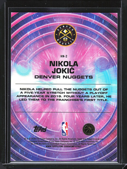 2025-26 Topps Chrome Cosmic HN-2 Nikola Jokić Hyper Nova