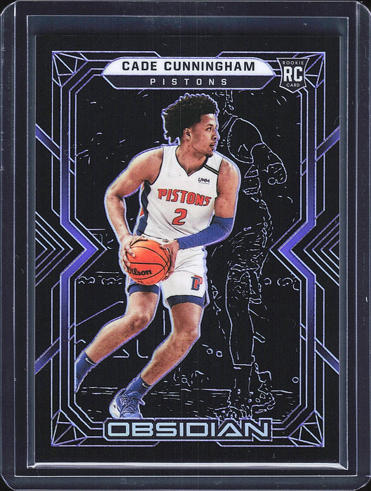 2021-22 Panini Obsidian 151 Cade Cunningham Electric Etch Purple /99