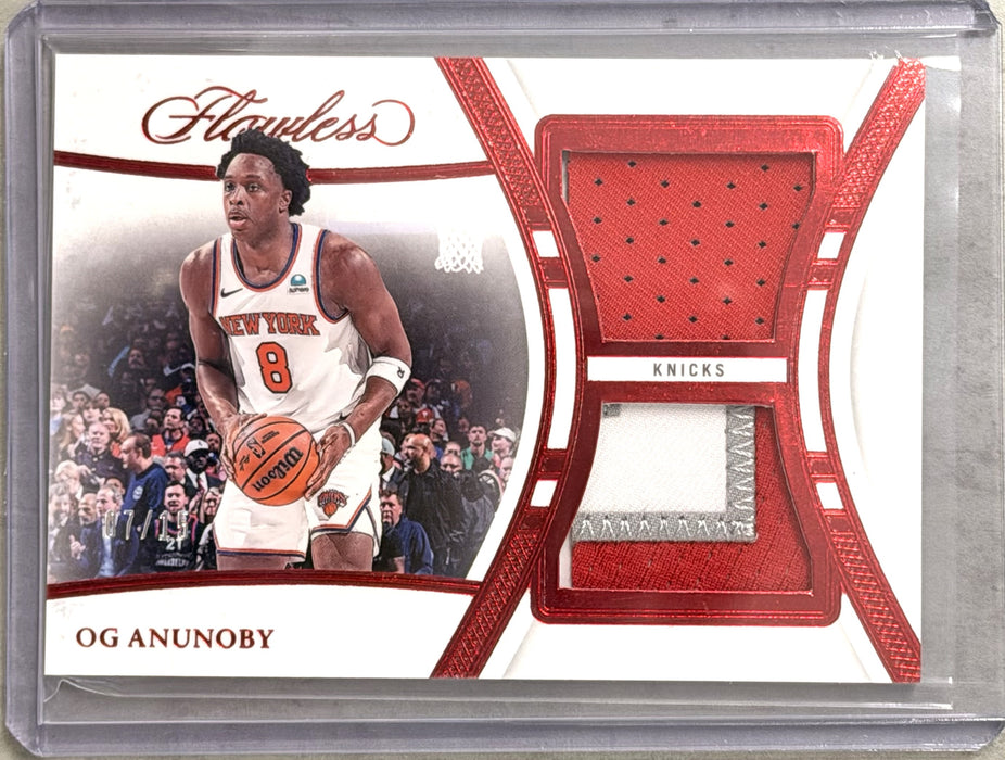 2023-24 Panini Flawless FDP-OGA OG Anunoby Dual Patches Ruby /15