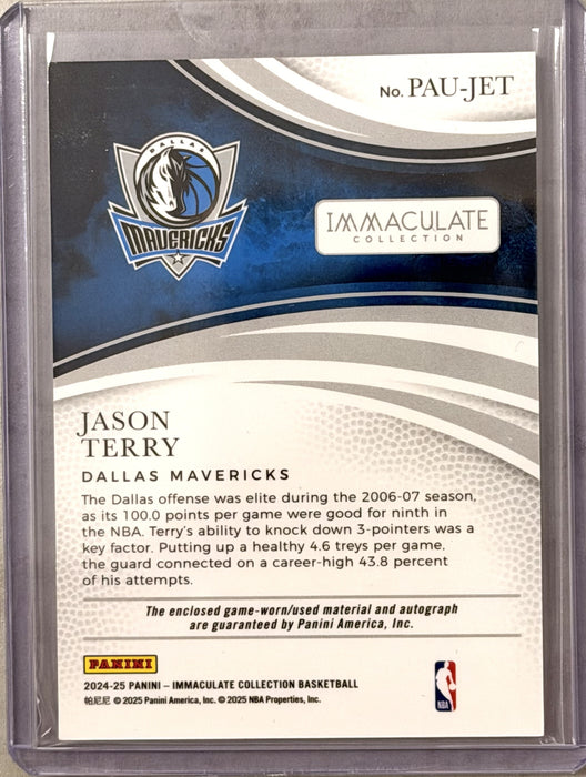 2024-25 Immaculate Collection PAU-JET Jason Terry Patch Auto International Green /5