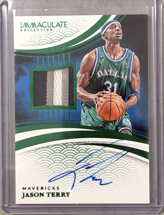 2024-25 Immaculate Collection PAU-JET Jason Terry Patch Auto International Green /5