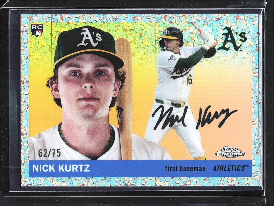 2025 Topps Chrome Platinum 254 Nick Kurtz Rose Gold Mini-Diamond Refractors 62/75