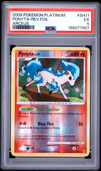 2009 Pokemon Platinum Arceus SH11 Ponyta-Rev.Foil Arceus PSA 5