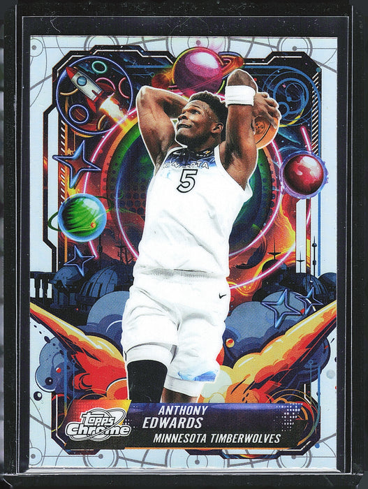 2025-26 Topps Chrome Cosmic PRP-15 Anthony Edwards Propulsion Refractor