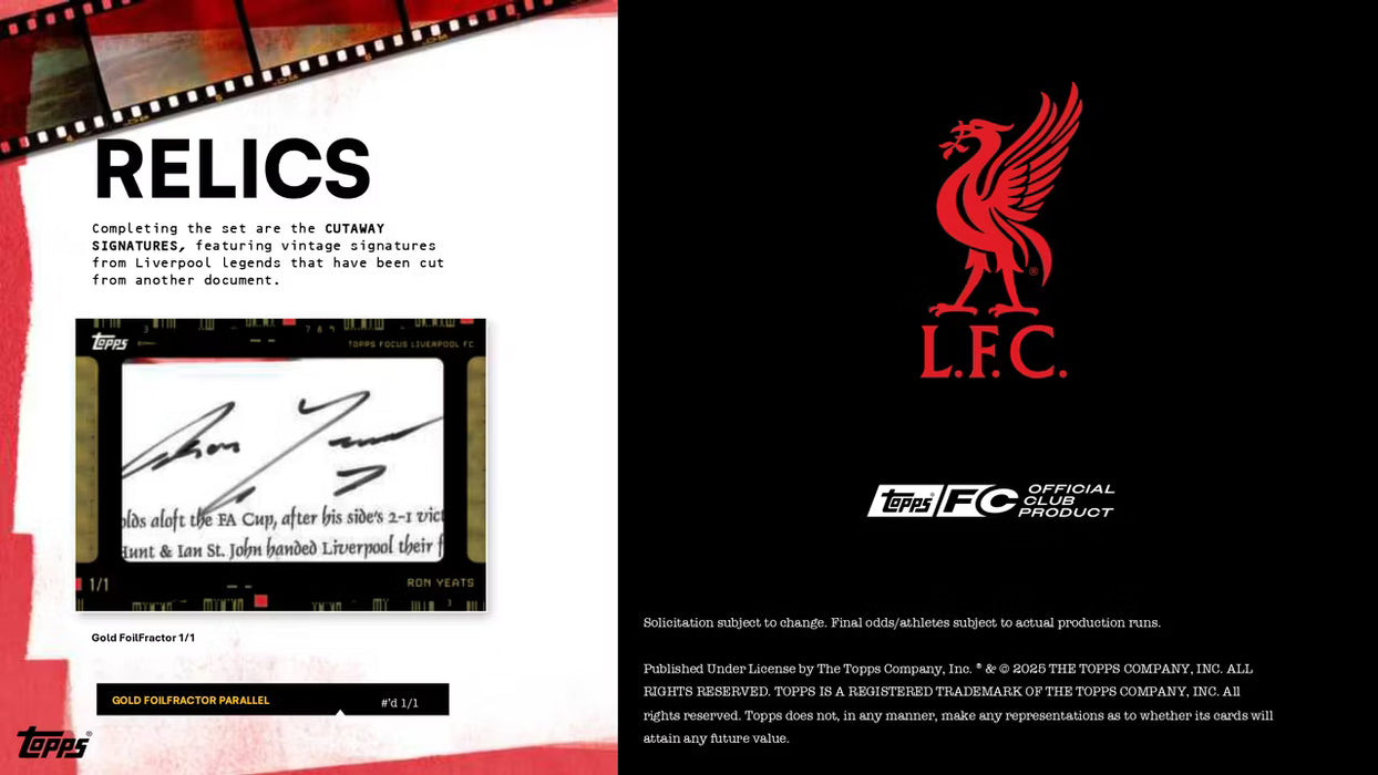 2025-26 Topps Focus Liverpool Soccer Hobby Box (Pre-Order: March 20)