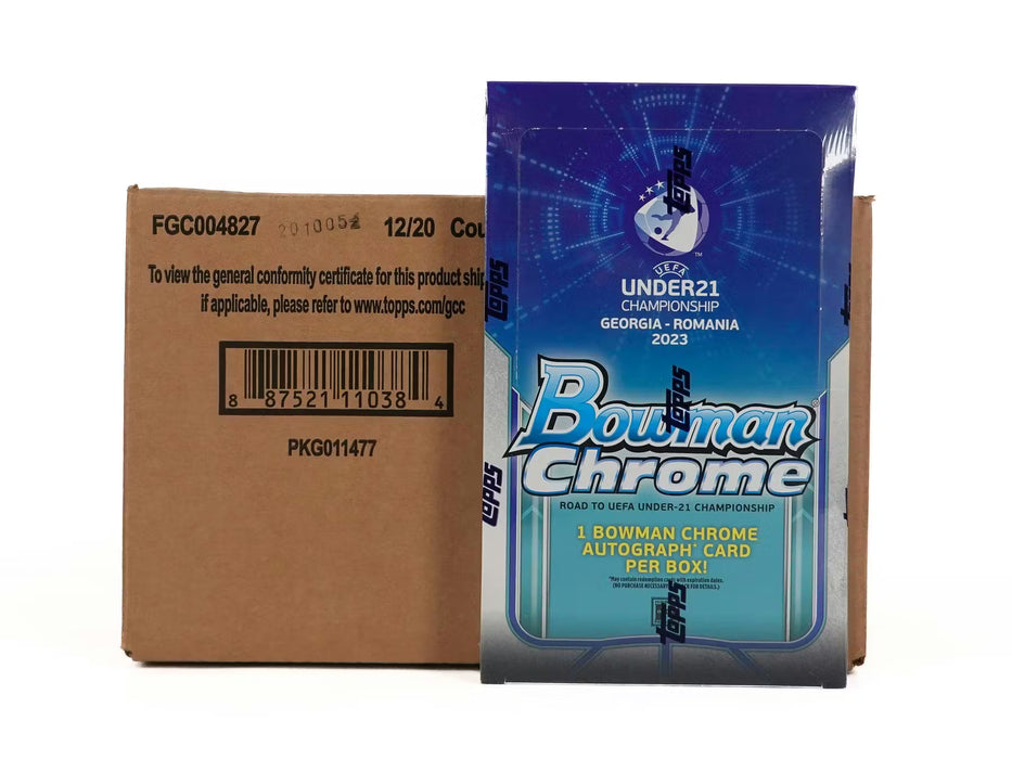 2022 Bowman Chrome Road to UEFA Under-21 Euro Soccer Hobby Sealed Case (12 Boxes)