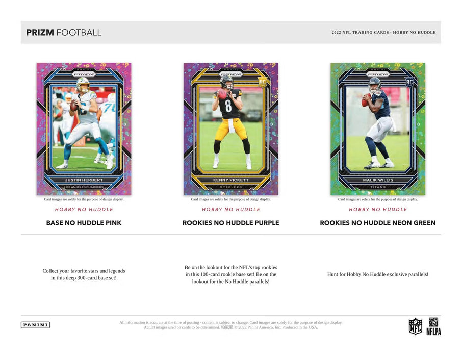 2022 Panini Prizm No Huddle Football Box