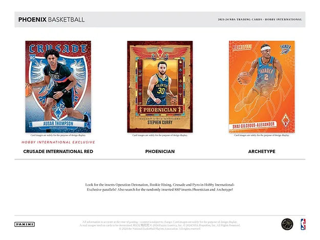 2023-24 NBA Panini Phoenix Basketball International Hobby Box