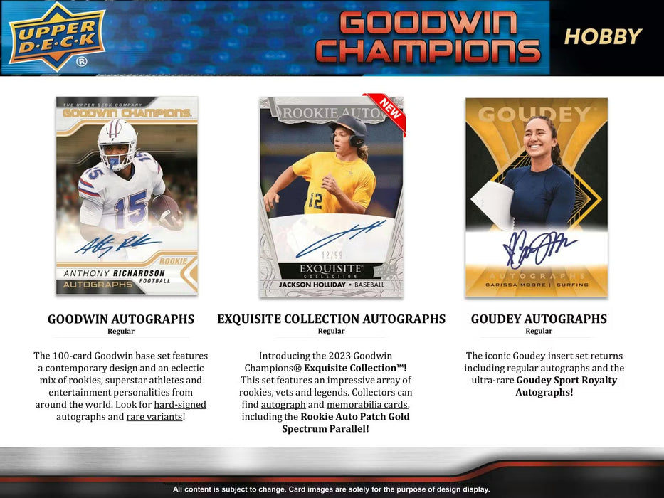2023 Upper Deck Goodwin Champions Hobby Box