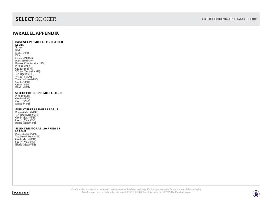 2024-25 Panini Select Premier League EPL Soccer Hobby Box