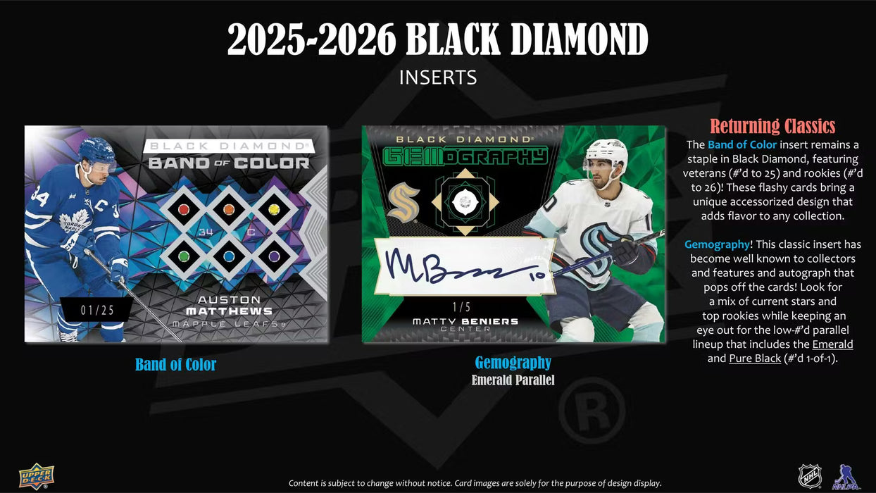 2025-26 Upper Deck Black Diamond Hockey Hobby Box
