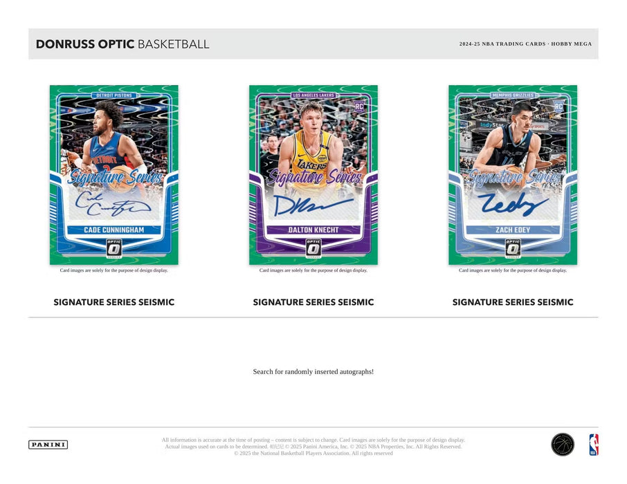 2024-25 Panini Donruss Optic Basketball Hobby Mega Box (Seismic Parallels)