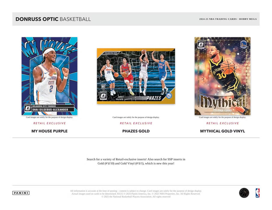2024-25 Panini Donruss Optic Basketball Hobby Mega Box (Seismic Parallels)