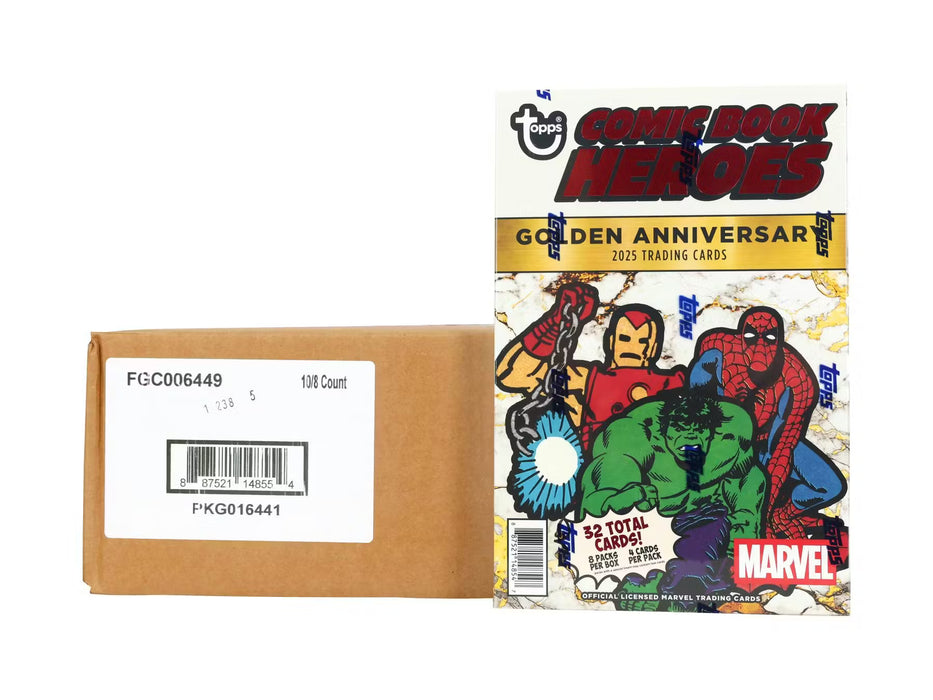 2025 Topps Marvel Comic Book Heroes 1975 Golden Anniversary Hobby Box Sealed Case (10 Boxes)