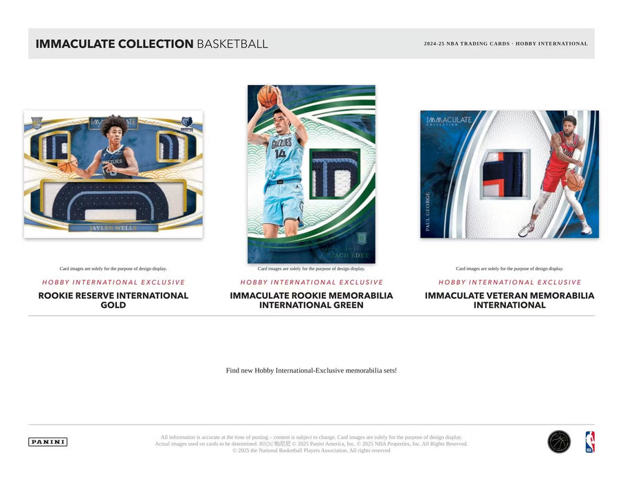 2024-25 Panini Immaculate Basketball International Hobby Box