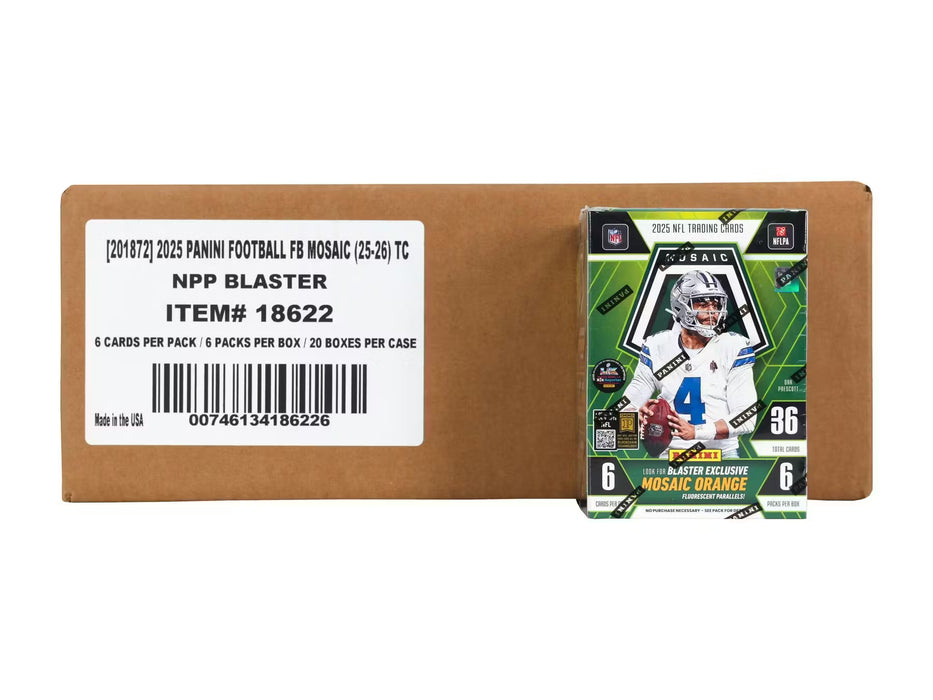 2025 Panini Mosaic Football Blaster Box Sealed Case (20 Boxes)