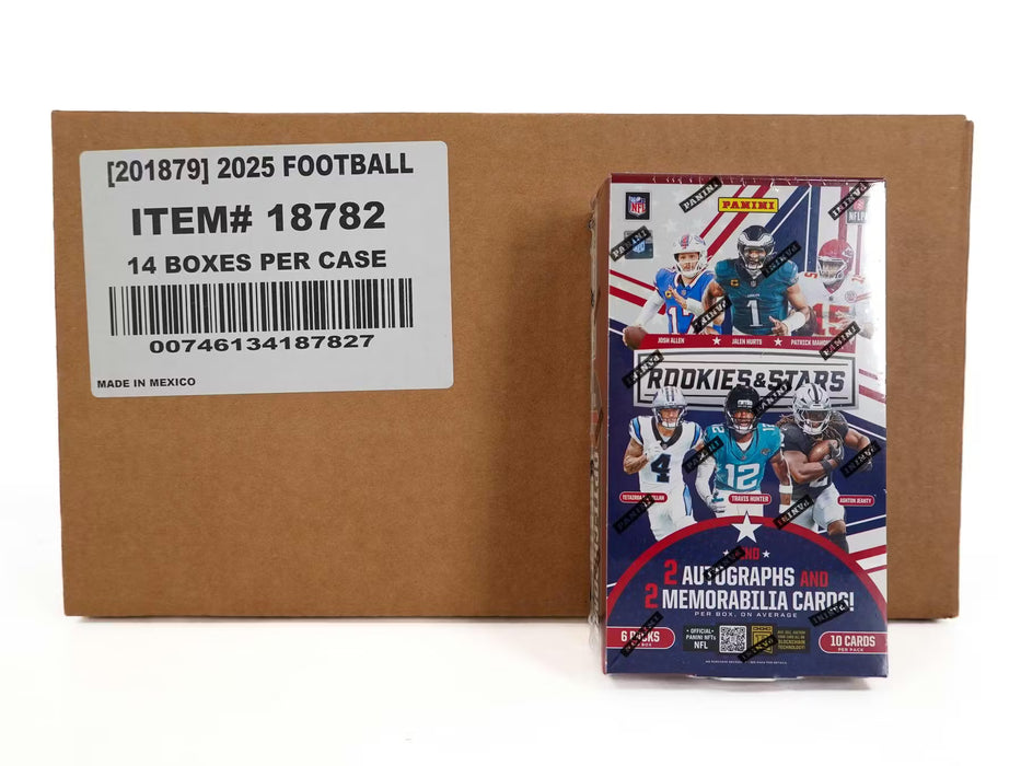 2025 Panini Rookies & Stars Football Hobby Box Sealed Case (14 Boxes)