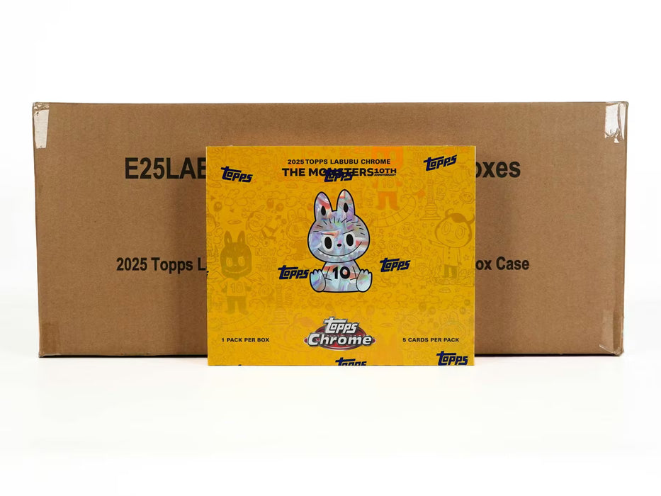 2025 Topps Labubu Chrome 10th Anniversary - Hobby Box Sealed Case (20 Boxes)