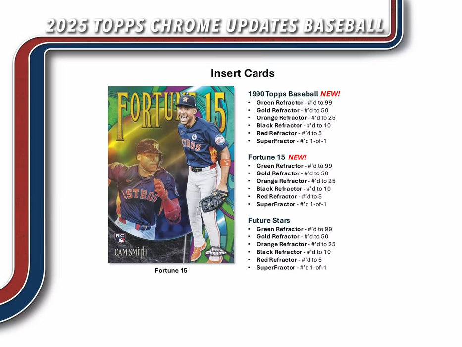 2025 Topps Chrome Update Baseball Blaster Value Box