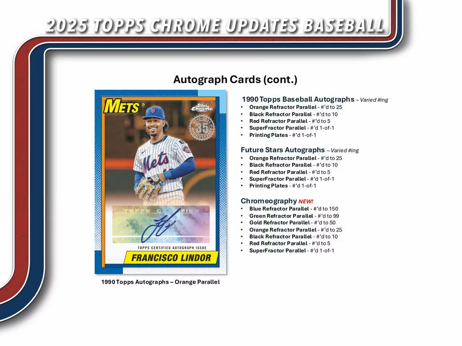 2025 Topps Chrome Update Baseball Blaster Value Box