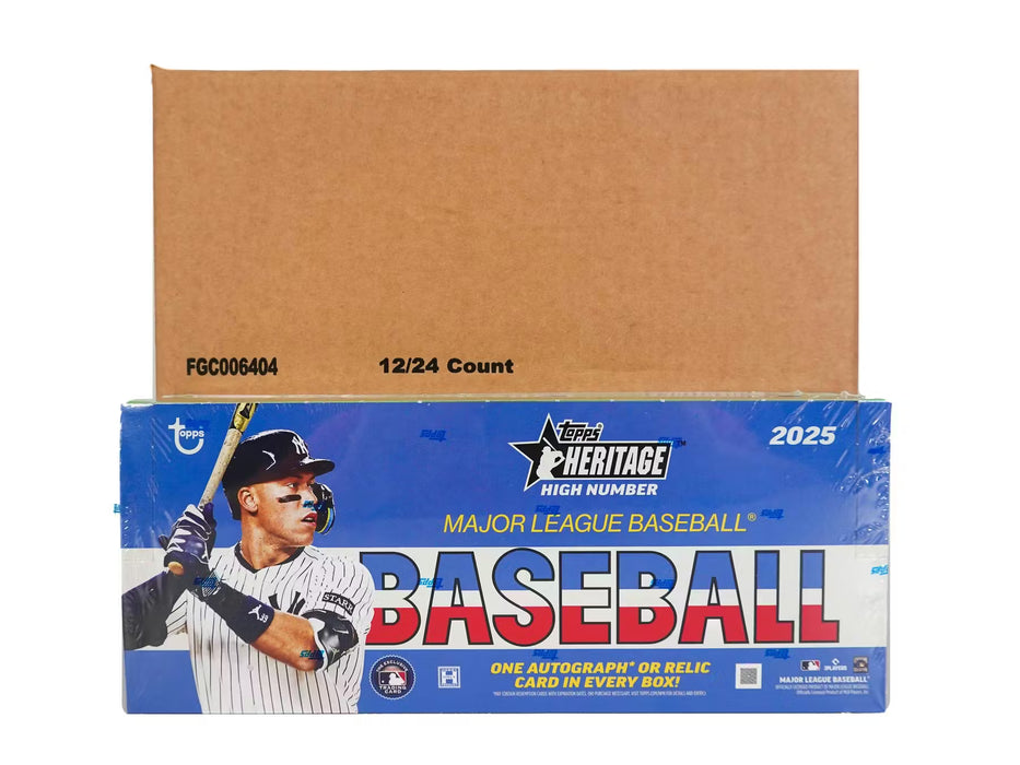 2025 Topps Heritage High Number Baseball Hobby Box Sealed Case (12 Boxes)