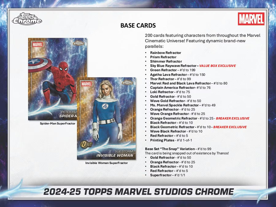 2025 Topps Chrome Marvel Studios Breaker's Delight Box