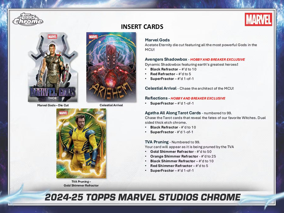 2025 Topps Chrome Marvel Studios Hobby Box