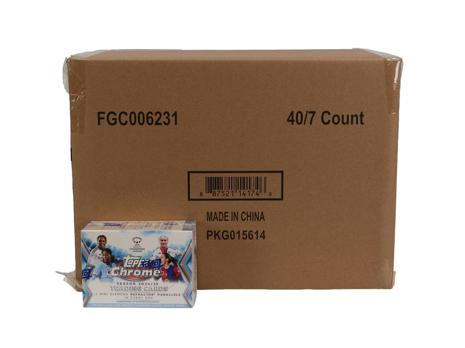 2024-25 Topps Chrome UEFA Women's Champions League Blaster Sealed Case (40 Boxes)