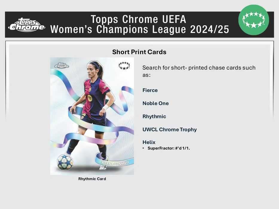 2024-25 Topps Chrome UEFA Women's Champions League Soccer Hobby Box (2 January)