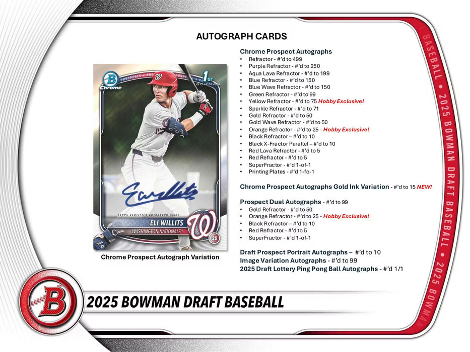 2025 Bowman Draft Baseball Hobby Jumbo Box (Pre-Order: January 14)