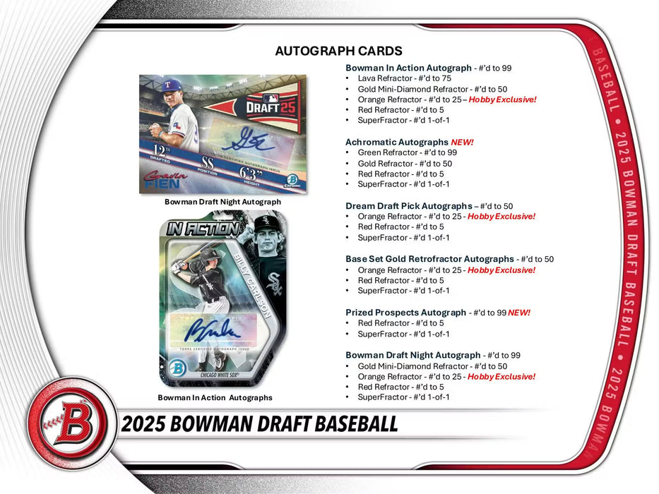 2025 Bowman Draft Baseball Hobby Jumbo Box (Pre-Order: January 14)