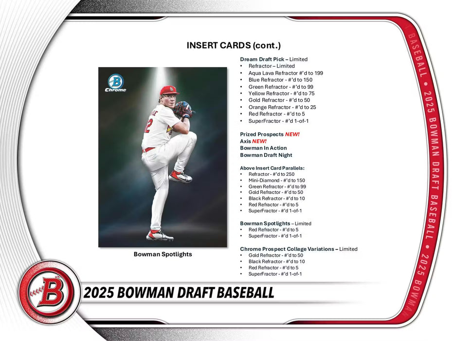 2025 Bowman Draft Baseball Super Jumbo Box (Pre-Order: January 14)